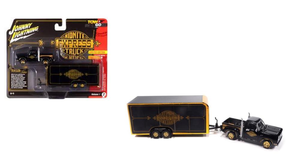 (1 par client) Dodge Midnite Express 1978 avec remorque fermée – Johnny Lightning 1:64 JLBT023-B