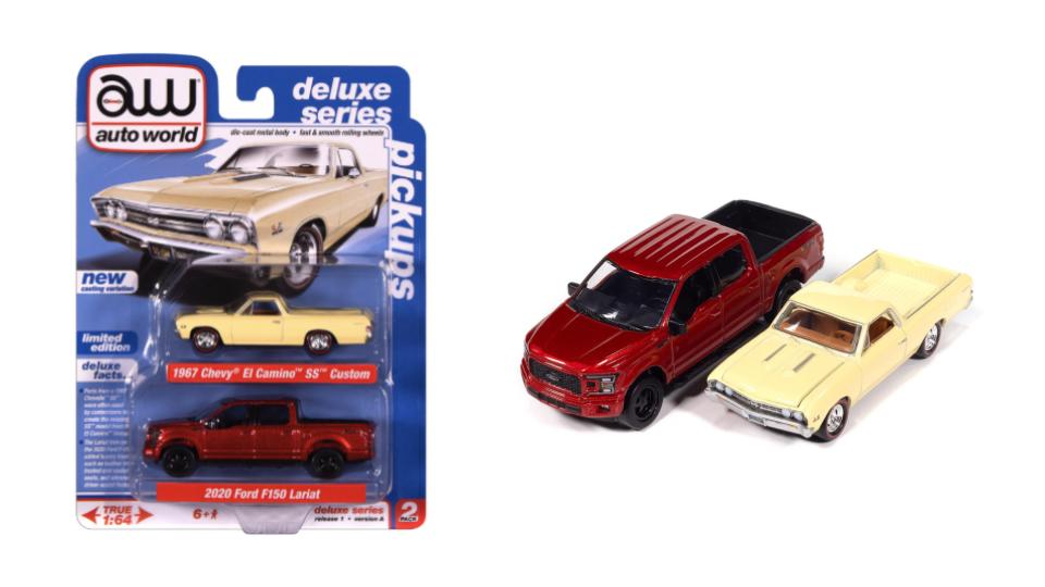 Duo Pack 1967 Chevrolet El Camino SS & 2020 Ford F-150 – Auto World 1:64 – AW2PK008-A-1