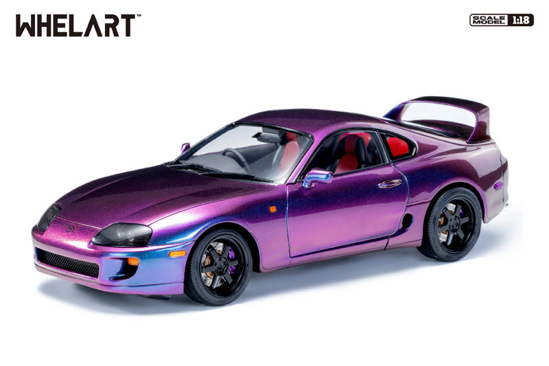 【新品】WhelArt 1:18 Toyota Supra A80 Purple 1:18 WHELART Toyota Supra A80 Coupe Midnight Purple LHD With