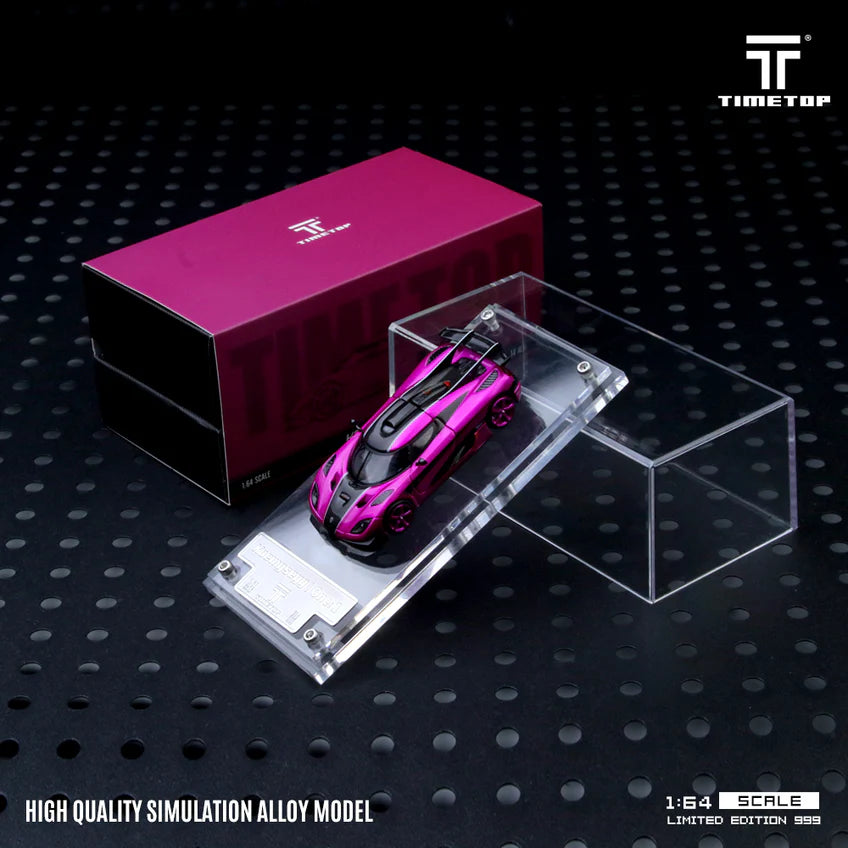 TimeTop 1/64-Time Top 1:64 Koenigsegg One1 - Pearl Rose Red TT644815