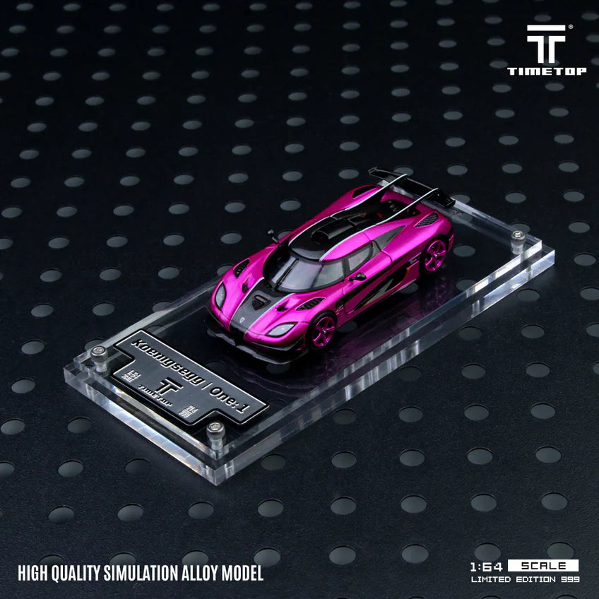 TimeTop 1/64-Time Top 1:64 Koenigsegg One1 - Pearl Rose Red TT644815