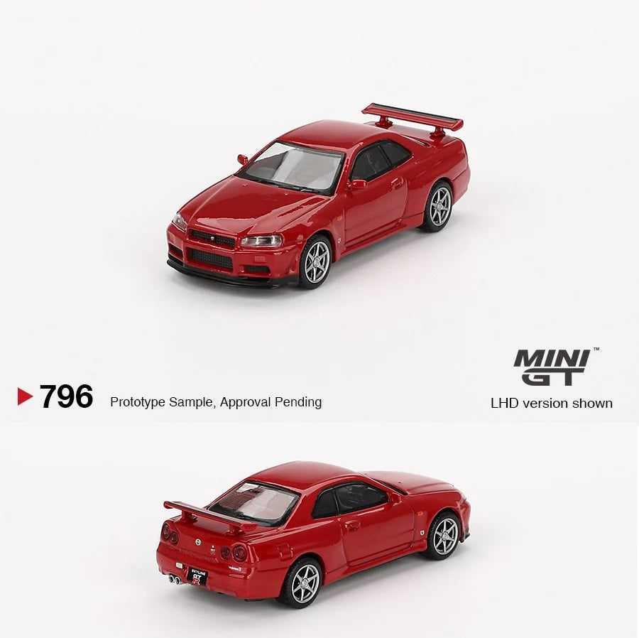 Nissan Skyline GT-R (R34) V-Spec Active Red-MINI GT