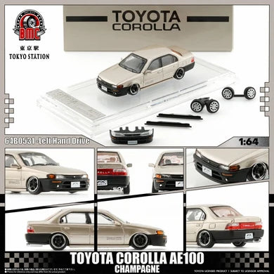 BM Creations 1:64 Toyota Corolla AE100 – Champagne – CDX Exclusive 64B0531