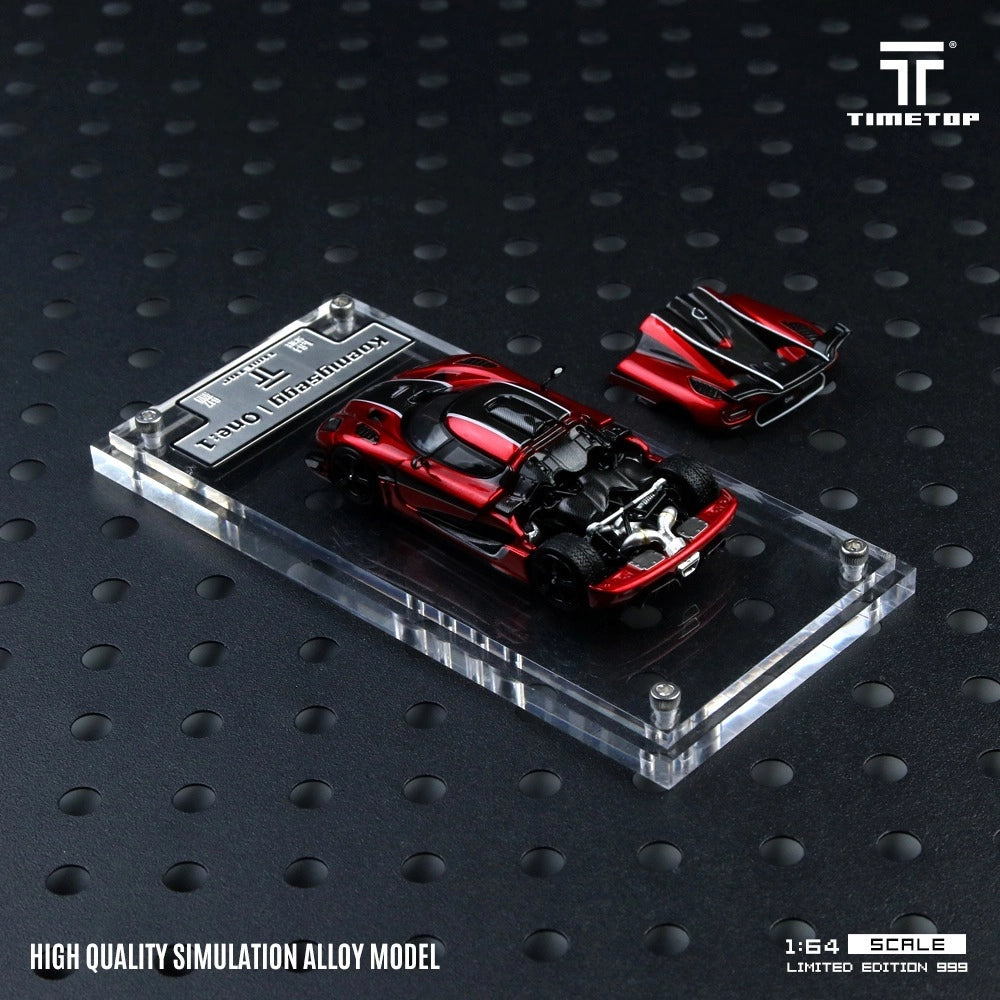 TimeTop 1/64-Time Top 1:64 Koenigsegg One1 - Metallic Red TT644812