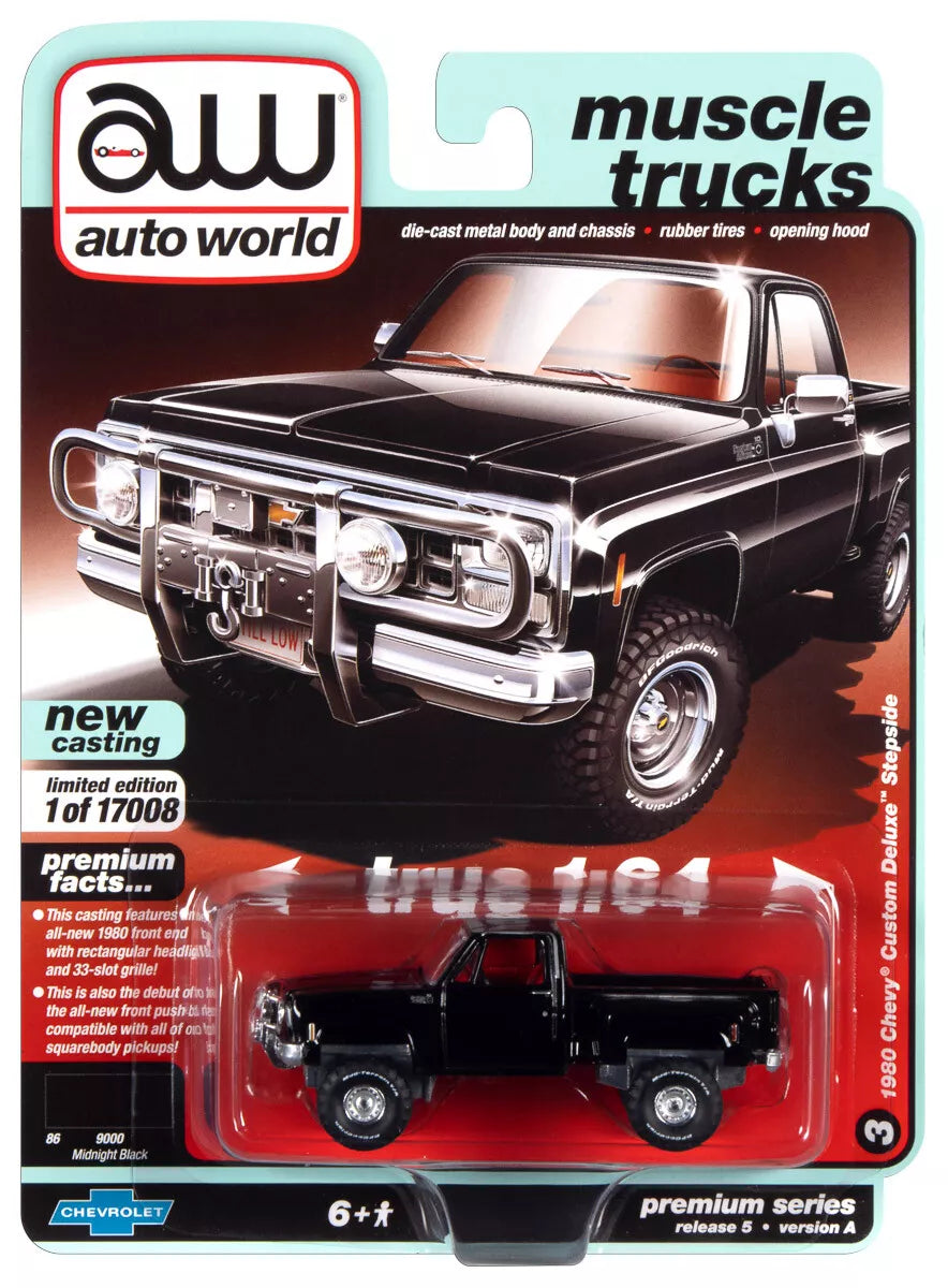 1980 Chevrolet Custom Deluxe Stepside Truck (Midnight Black)