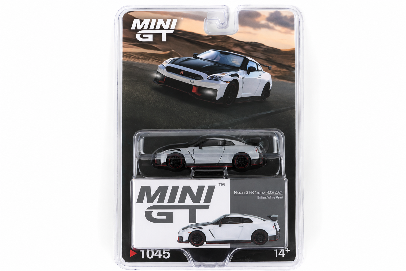 CHASE CAR Mini GT Nissan GT-R Nismo (R35) 2024 – Brilliant White Pearl (MGT01045-BLC-CHASE)