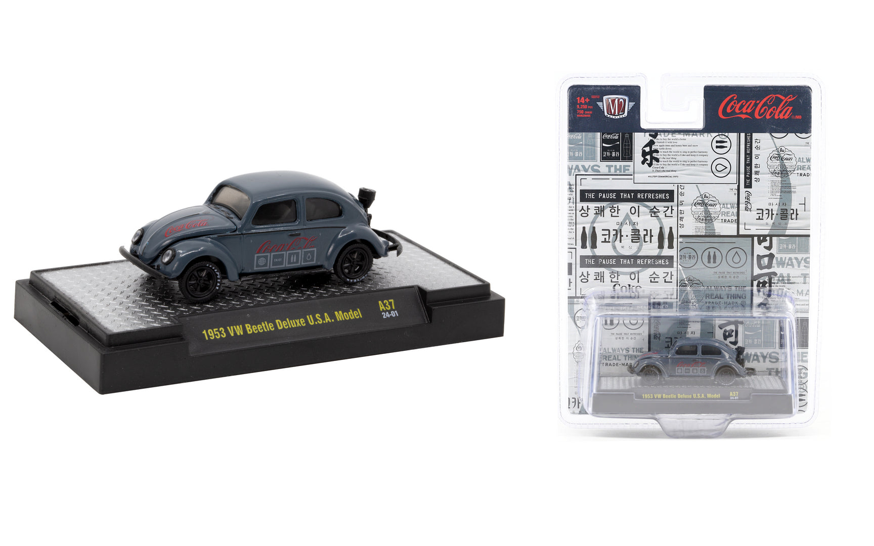 1953 VW Beetle Deluxe U.S.A. Model, Coca-Cola, (Échelle-Scale 1:64)