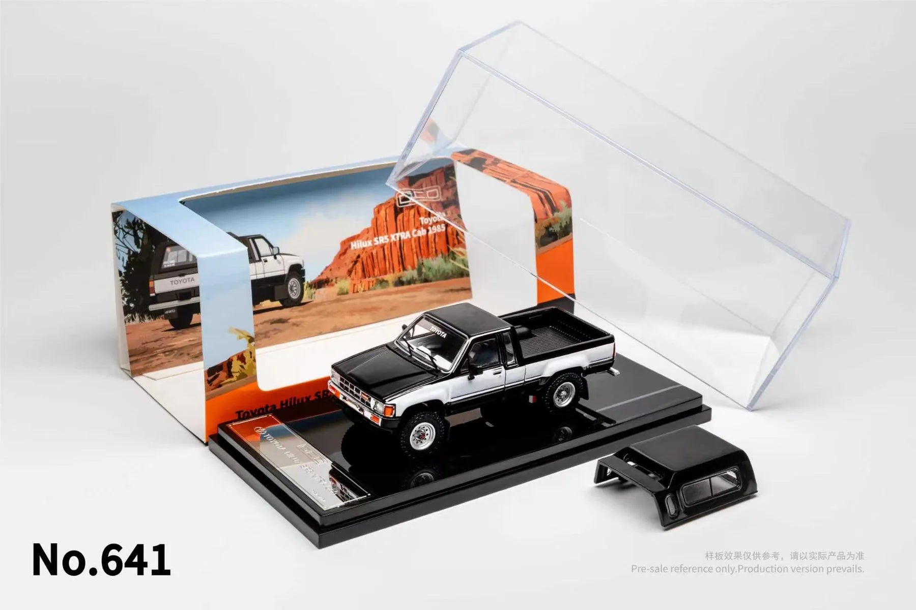 GCD 1:64 Toyota Hilux SR5 Xtra Cab 1985 Noir (LHD) – KS-087-641