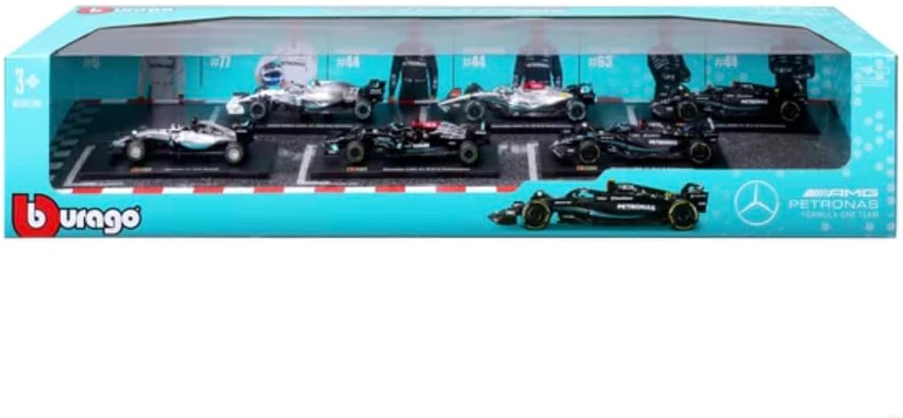 Bburago AMG Petronas Racing Formula 1 - 6 Cars Exclusive Set - 2023