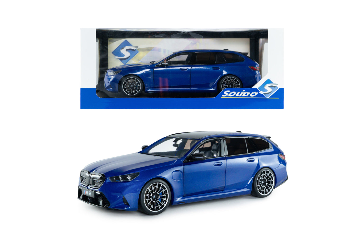 BMW M5 Touring 2024 Marina Bay Blue Metallic – Solido 1:18 – S1814801