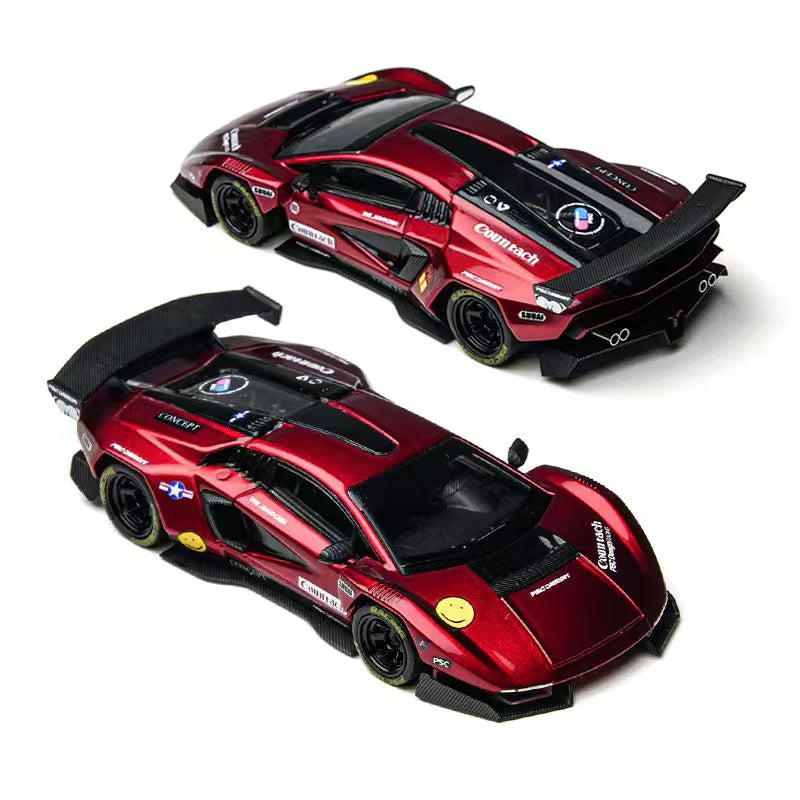 TimeMicro & PSC DESIGN 1:64- Lamborghini Countach “V” Scarlet TM647705