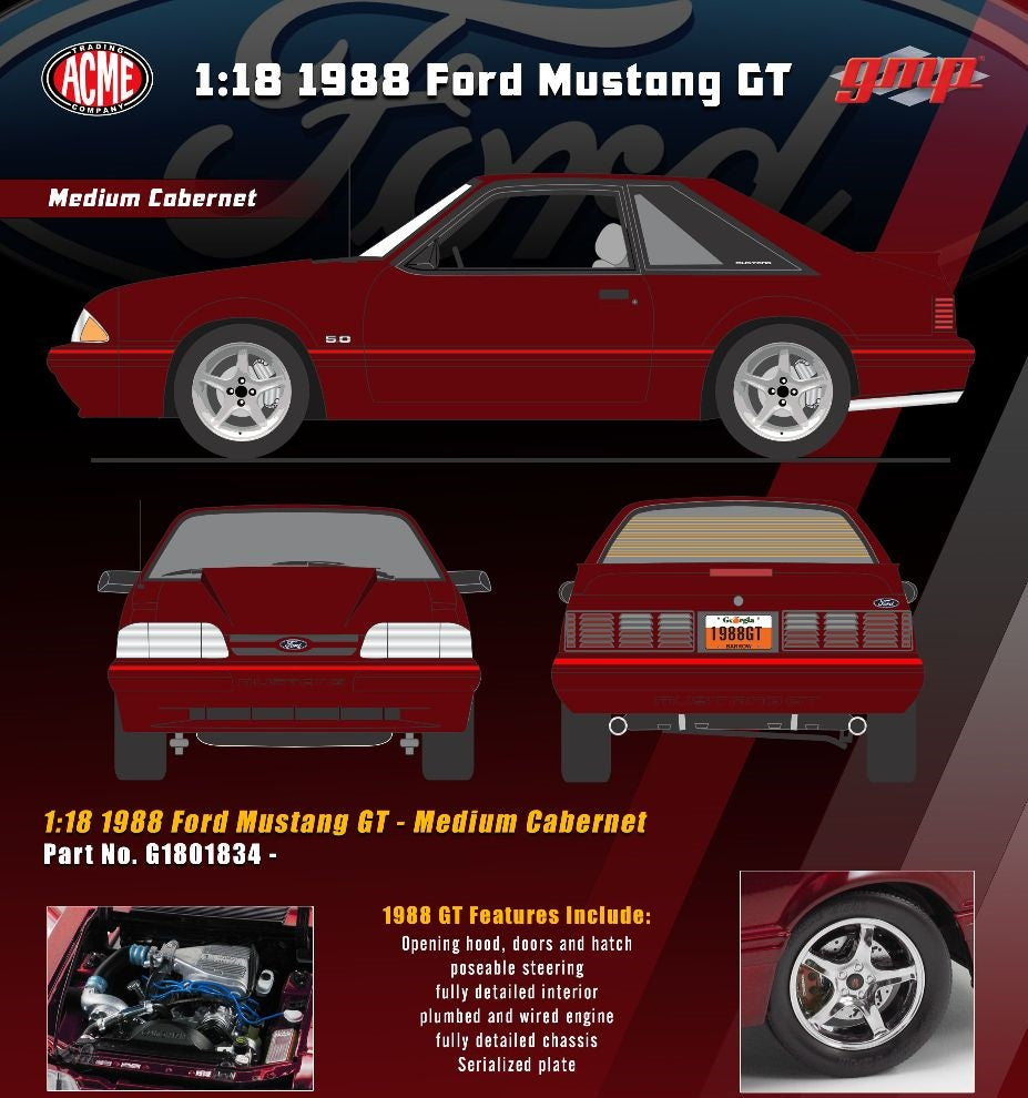 Ford Mustang GT 1988 (PRÉCOMMANDE / PREORDER for 2025)