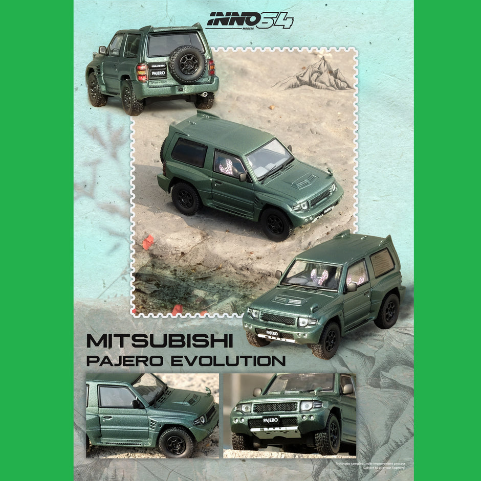 INNO64-MITSUBISHI PAJERO EVOLUTION Satin Green IN64-EVOP-SGRE