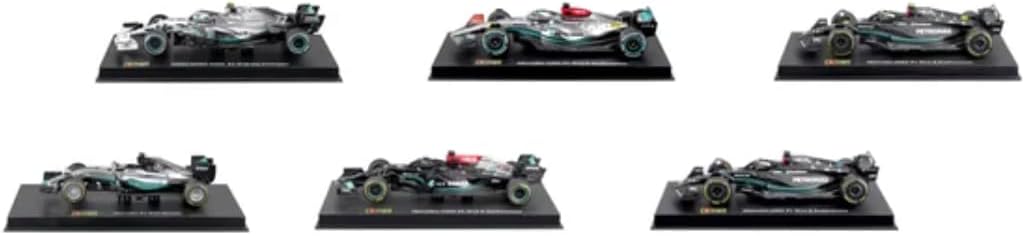 Bburago AMG Petronas Racing Formula 1 - 6 Cars Exclusive Set - 2023
