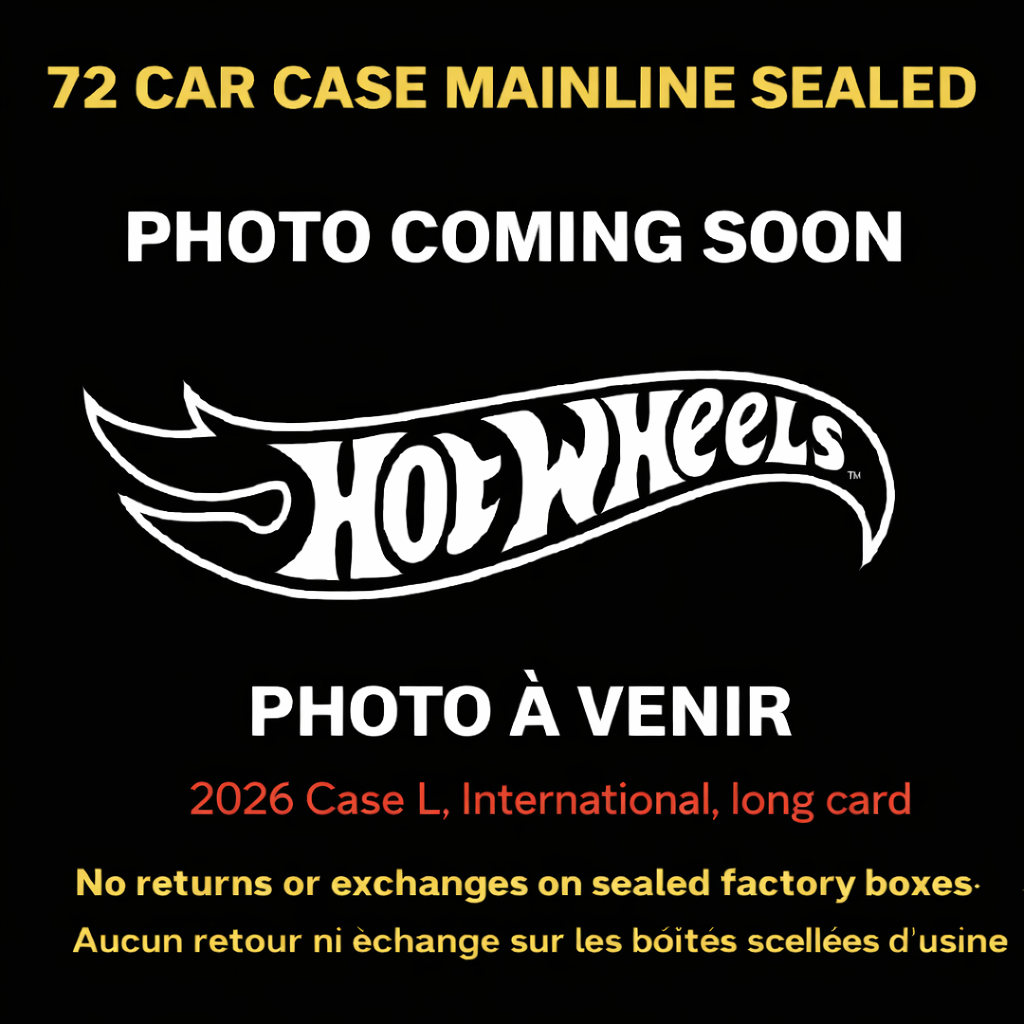 Hot Wheels 2026 Basic International *Sealed* Case L 72 cars (C4982-99NL)