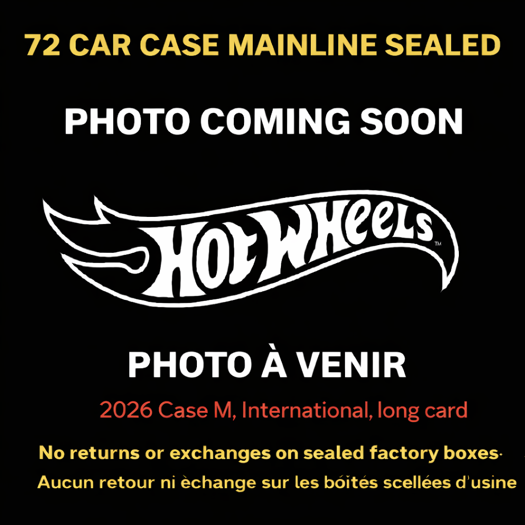 Hot Wheels 2026 Basic International *Sealed* Case M 72 cars (C4982-99NM)