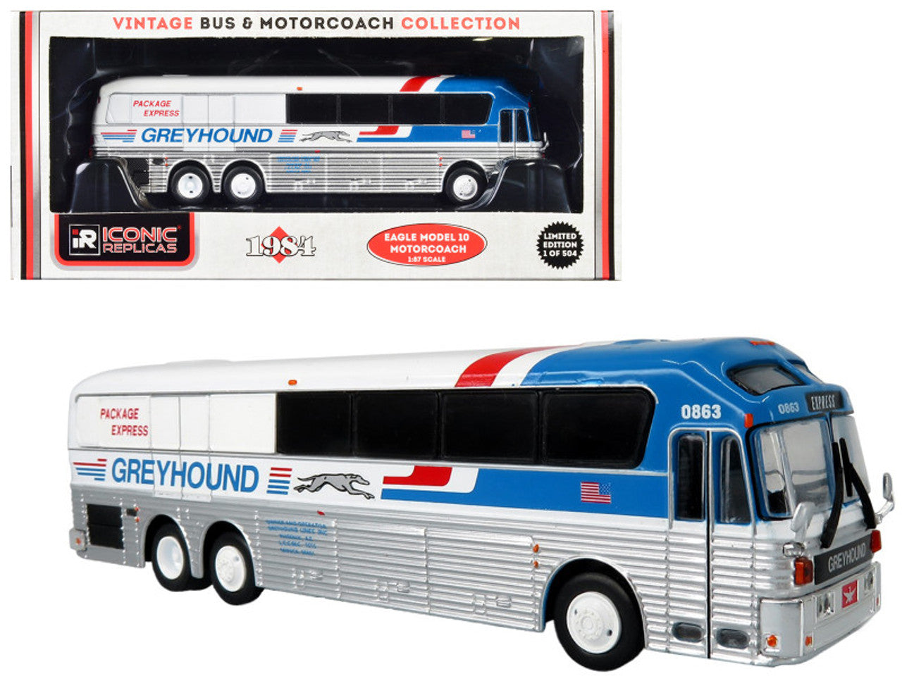 Eagle 10 Coach Bus Greyhound Package Express Livery