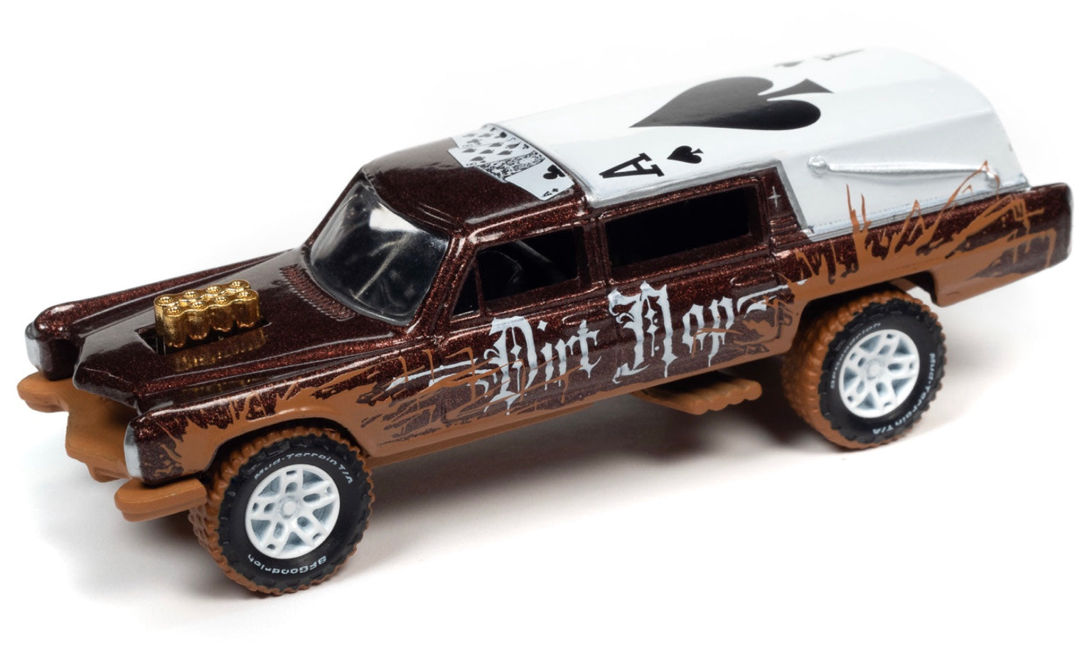 Haulin’ Hearse Copper Metallic avec toit blanc et boue - Off Road - JLSF024-2B-6