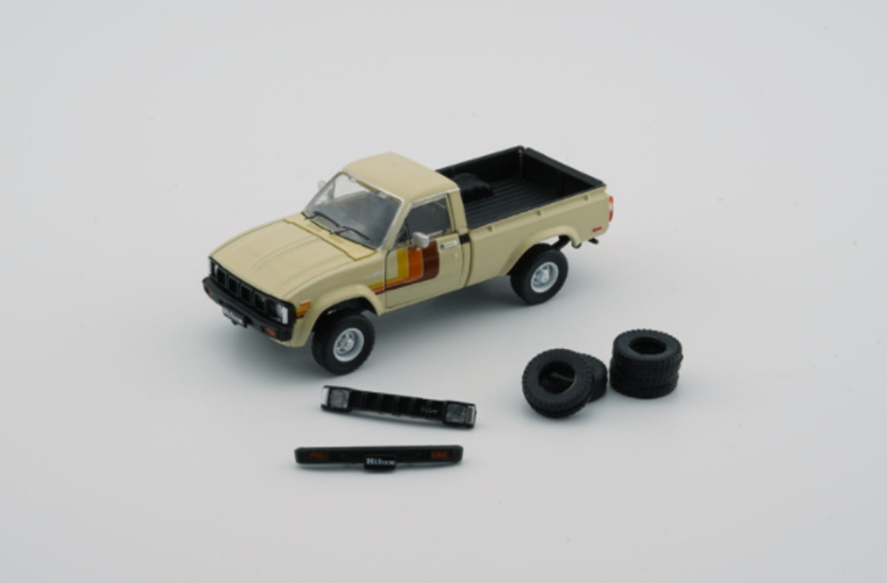 BM CREATIONS 1/64 - 1980 Toyota Hilux (RHD) - Beige - 64B0225