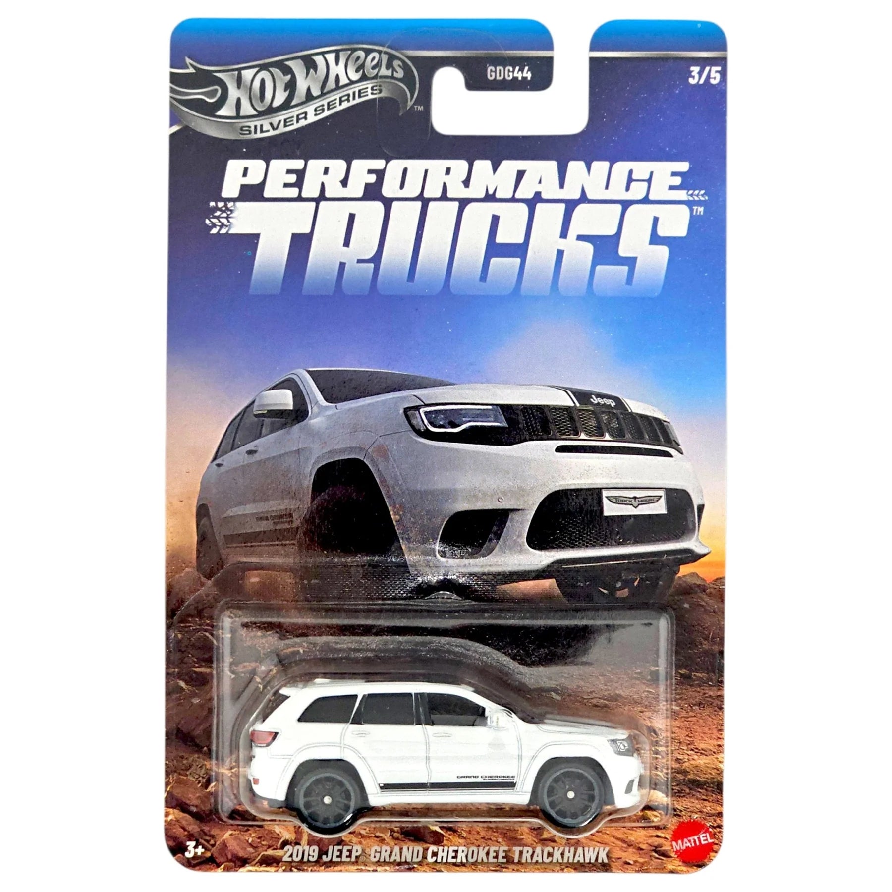 3/5 2019 Jeep Grand Cherokee Trackhawk - Hot Wheels Silver Series 2026 Performance Truck Series - JKX73