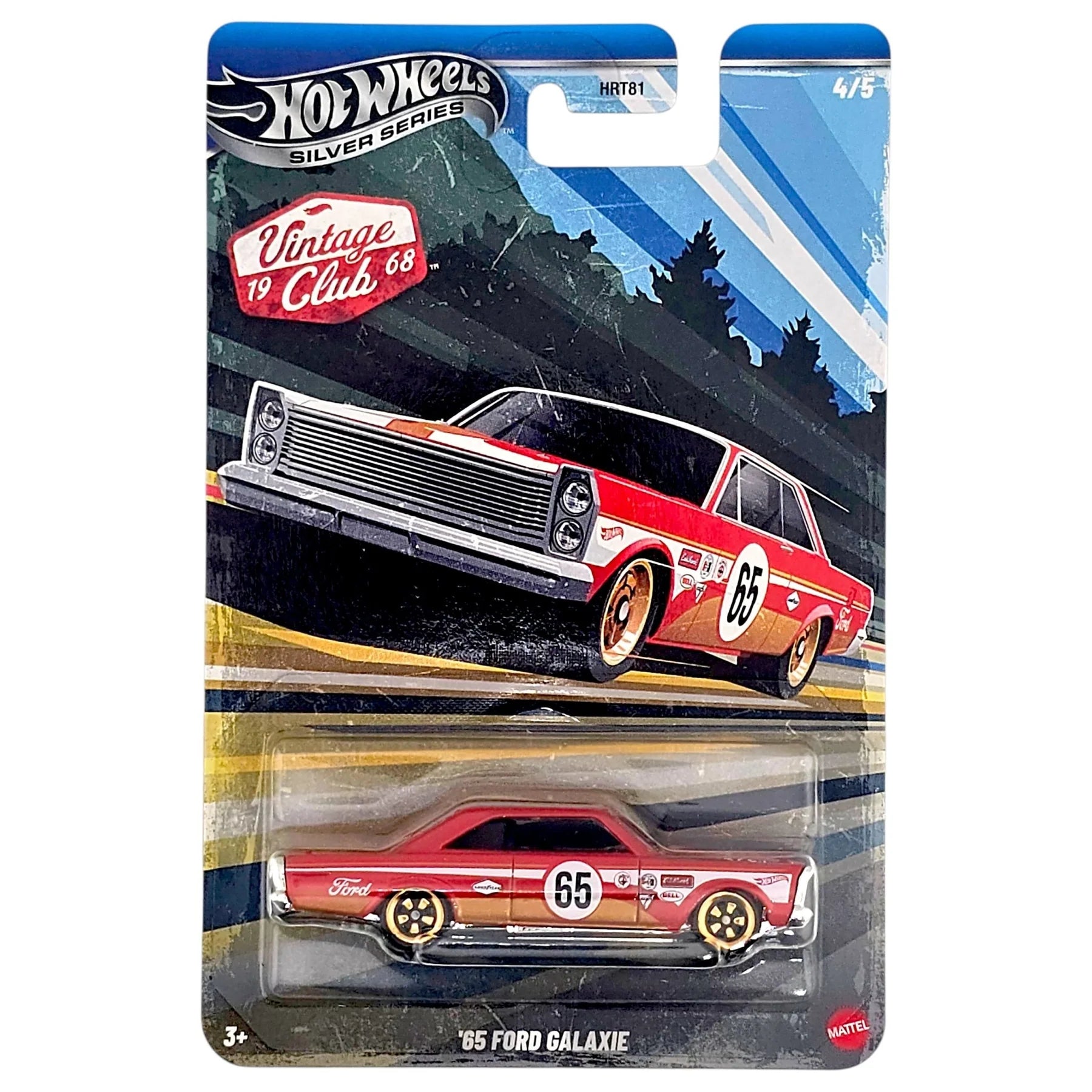 4/5 ’65 Ford Galaxie - Hot Wheels 1:64 Vintage Racing Club Silver Series J 2025 Assortiment - JKY29