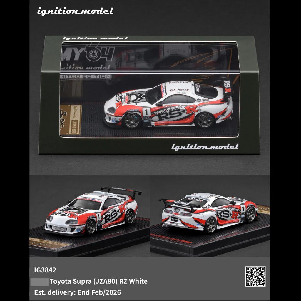 Ignition Model 1/64-Toyota Supra (JZA80) RZ – White Malaysia