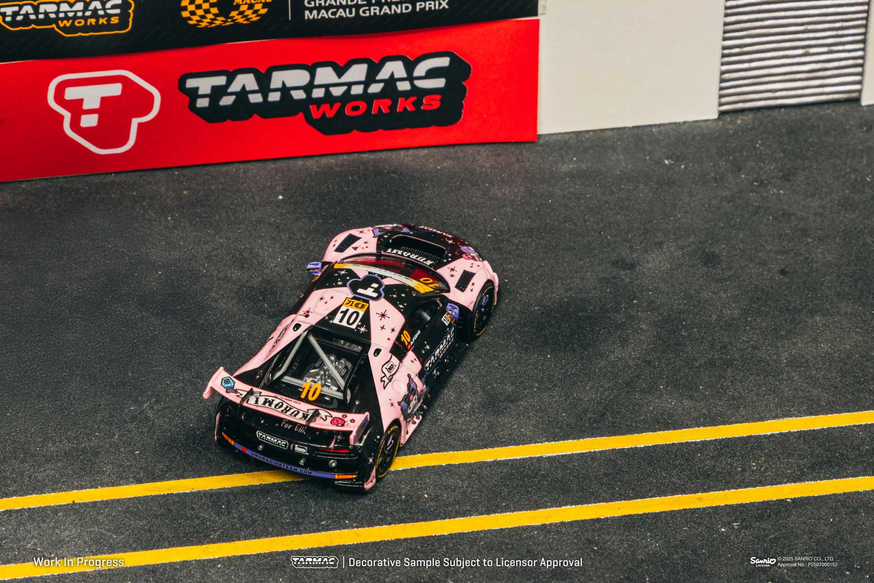 TARMAC WORKS HOBBY43 1/64- LB-Audi R8 LMS GT3 evo II Kuromi - Uno Racing Macau GT Cup T64-043-24MGP10