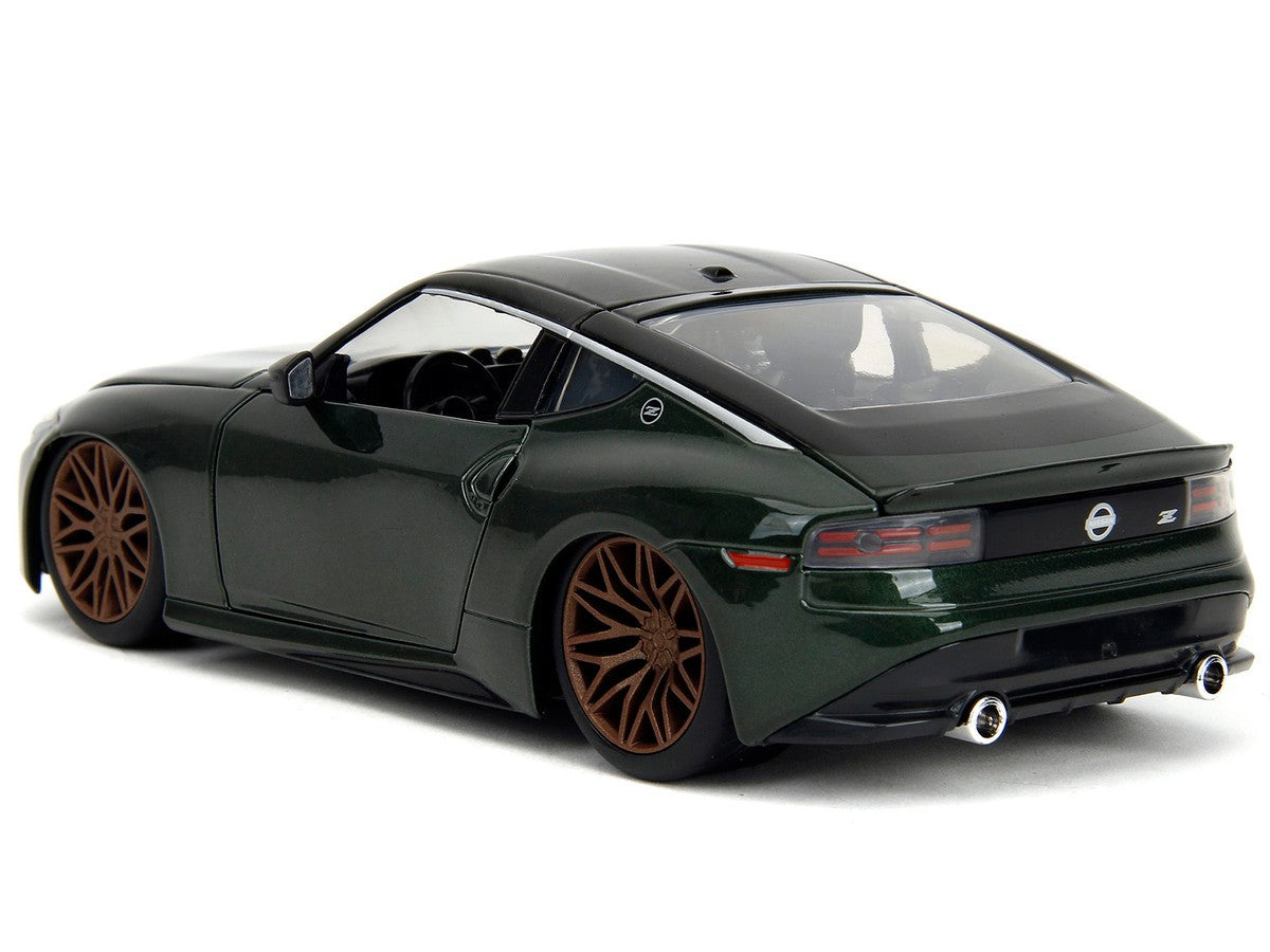 2023 Nissan Z Dark Green Metallic with Black Top "Fast X" (2023) Movie "Fast & Furious"
