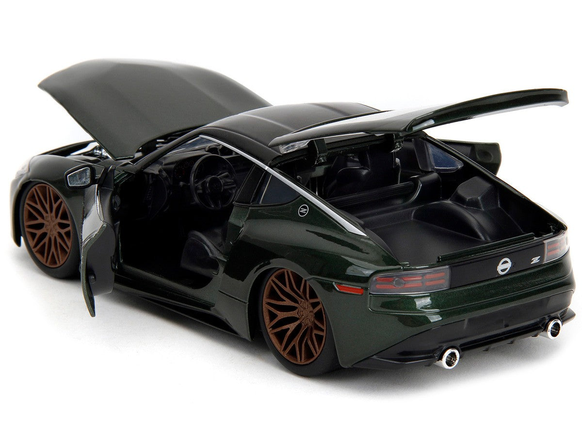 2023 Nissan Z Dark Green Metallic with Black Top "Fast X" (2023) Movie "Fast & Furious"