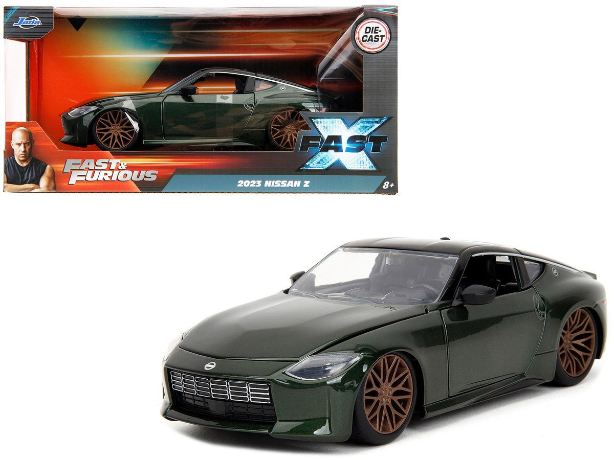 2023 Nissan Z Dark Green Metallic with Black Top "Fast X" (2023) Movie "Fast & Furious"