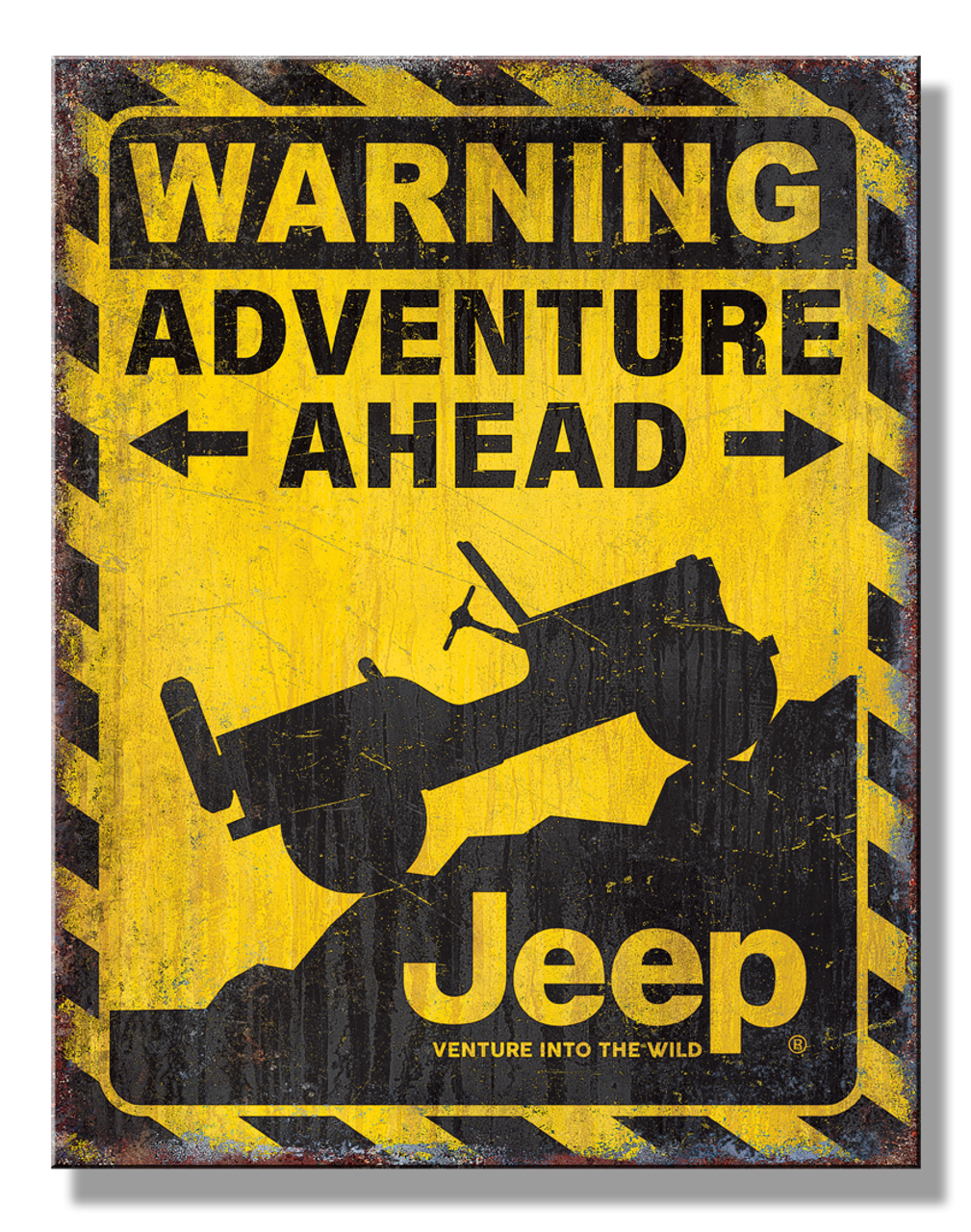 JEEP Warning Adventure Ahead