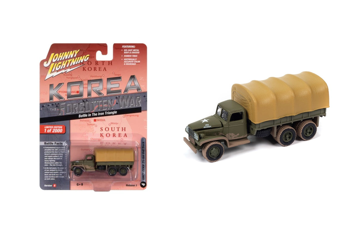 Camion GMC CCKW 2 1/2 Ton 6x6 « Bataille du Triangle de fer » – Johnny Lightning Korea The Forgotten War (JLML009-1B-D)
