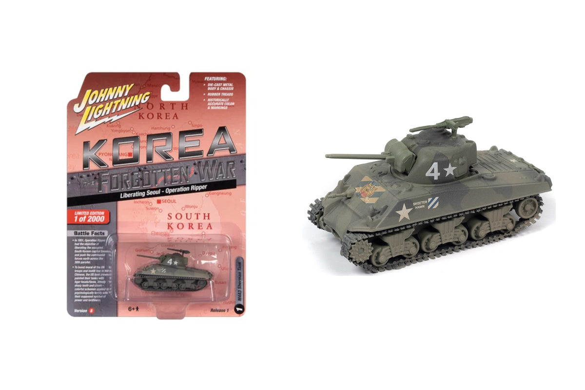 Char M4A3 Sherman « Liberating Seoul – Operation Ripper » – Johnny Lightning Korea The Forgotten War (JLML009-1B-A)