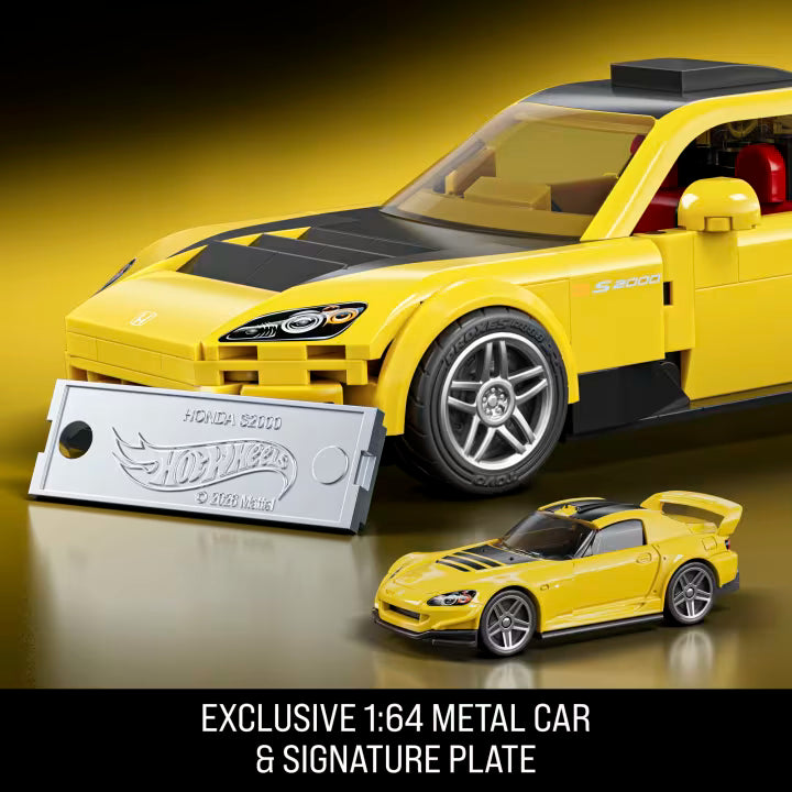 (PRE-0RDER, Q1 2026 ) Mattel Brick Shop Hot Wheels ’07 Honda S2000 Building Toy Kit (257 Pieces)