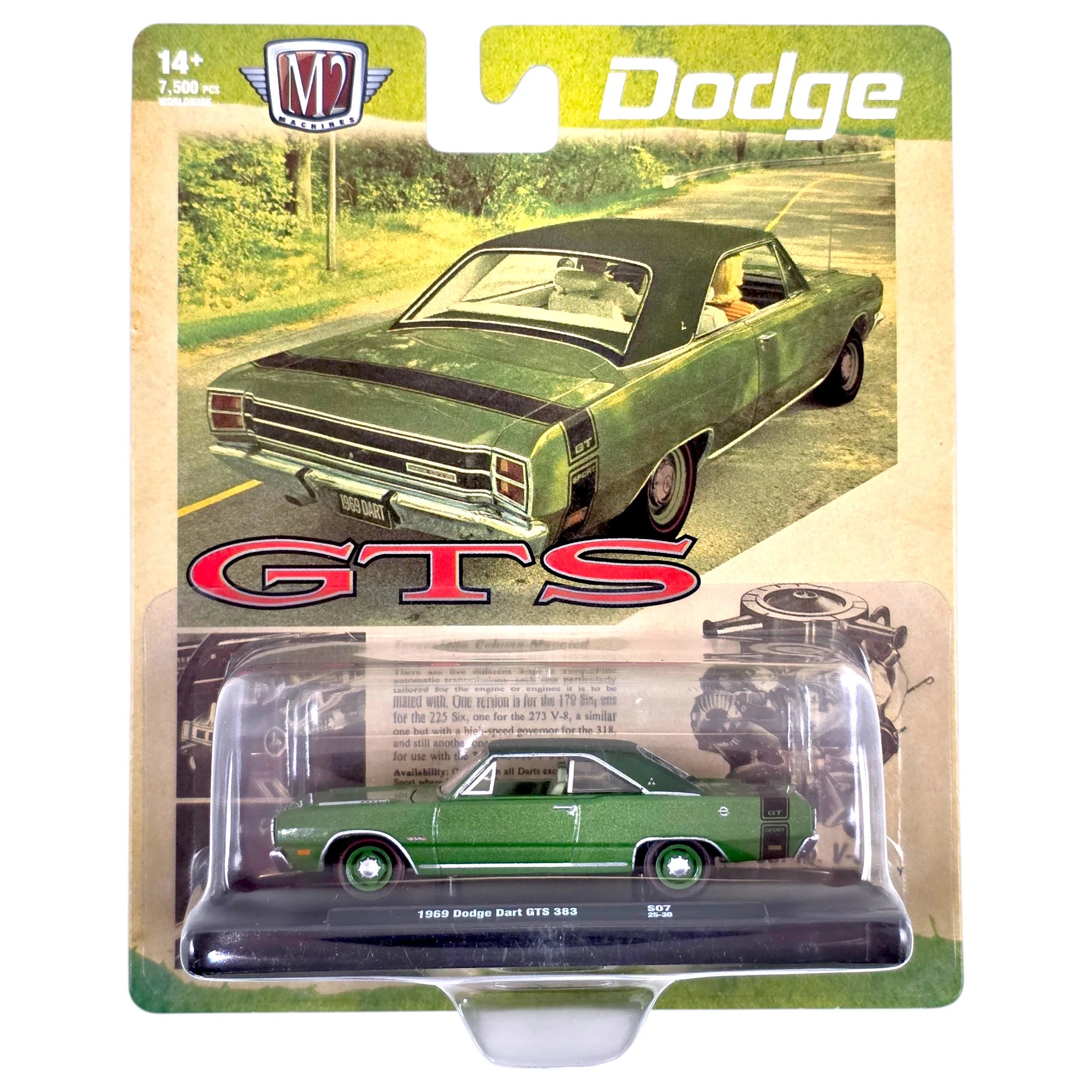 1969 Dodge Dart GTS 383 (M2 Machines Auto-Drivers Release S07 Set) 11228-S07-D