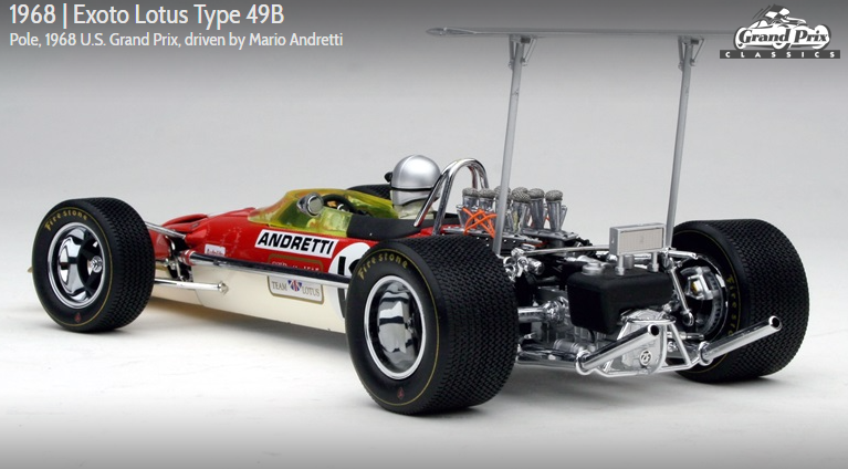 1968-69 LOTUS TYPE 49B Pole, 1968 U.S. Grand Prix, driven by Mario Andretti