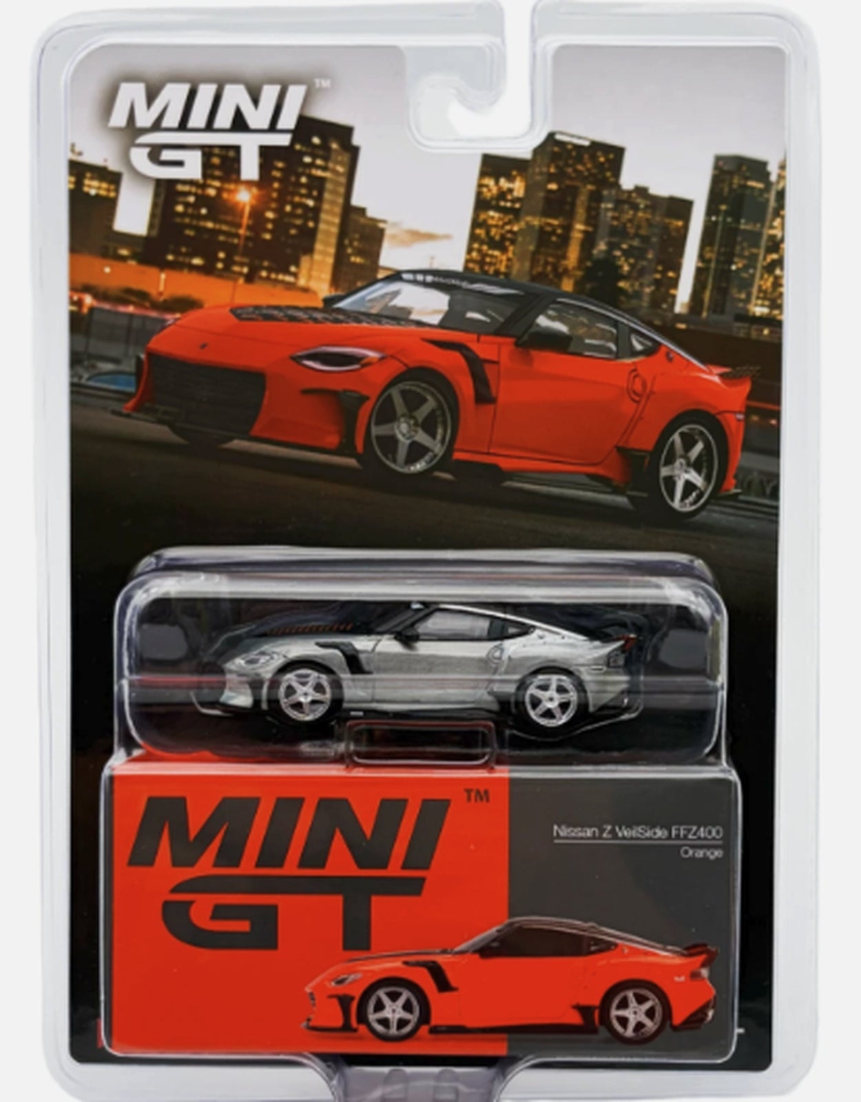CHASE CAR Nissan Z VeilSide FFZ400 Raw - Mini GT 1:64 - MGT00989-BLC