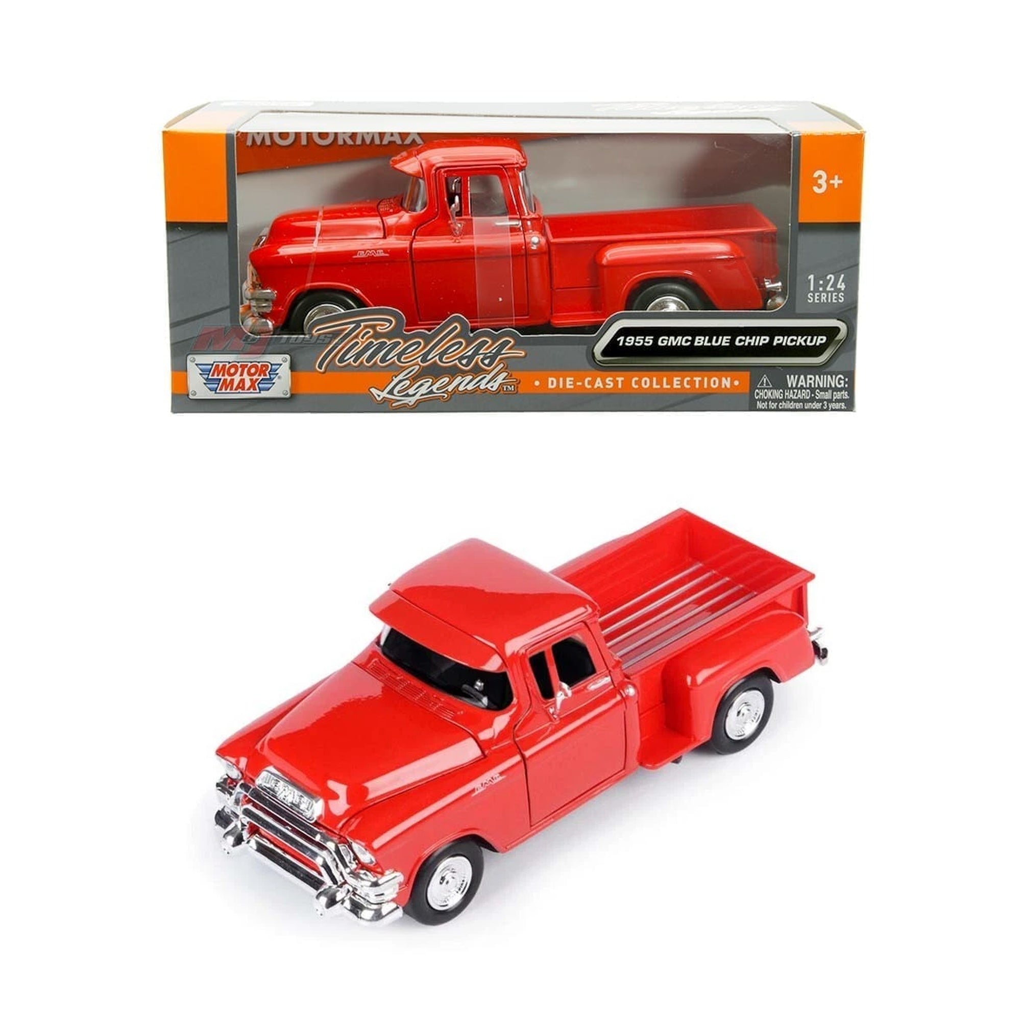 GMC Blue Chip Pickup 1955 Rouge – Motormax 1:24 Timeless Legends – 79382RD