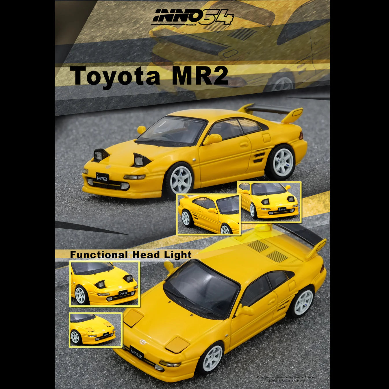 PRE-ORDER 2026) Toyota MR2 (SW20) Jaune INNO64 1:64 IN64-MR2-YL