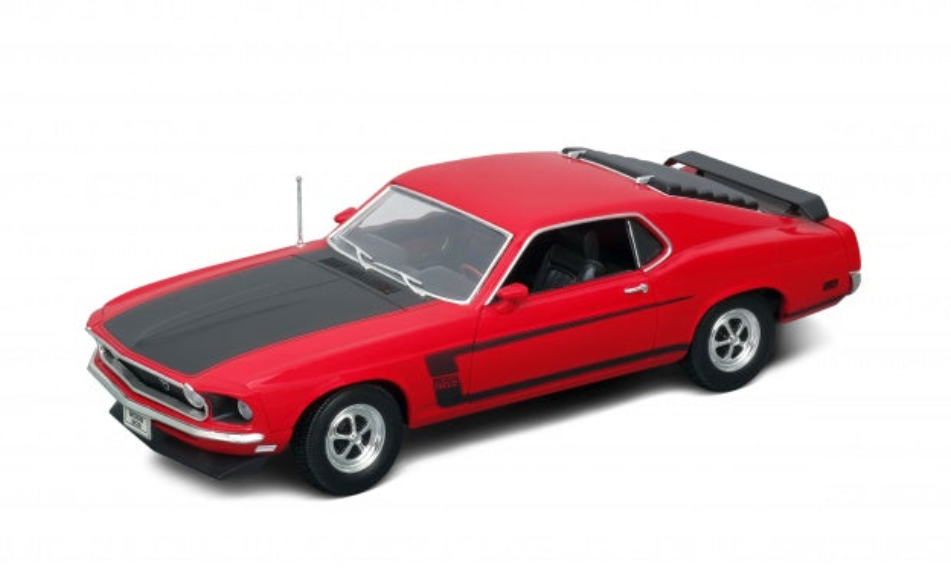 1969 FORD MUSTANG-(Red-Black)