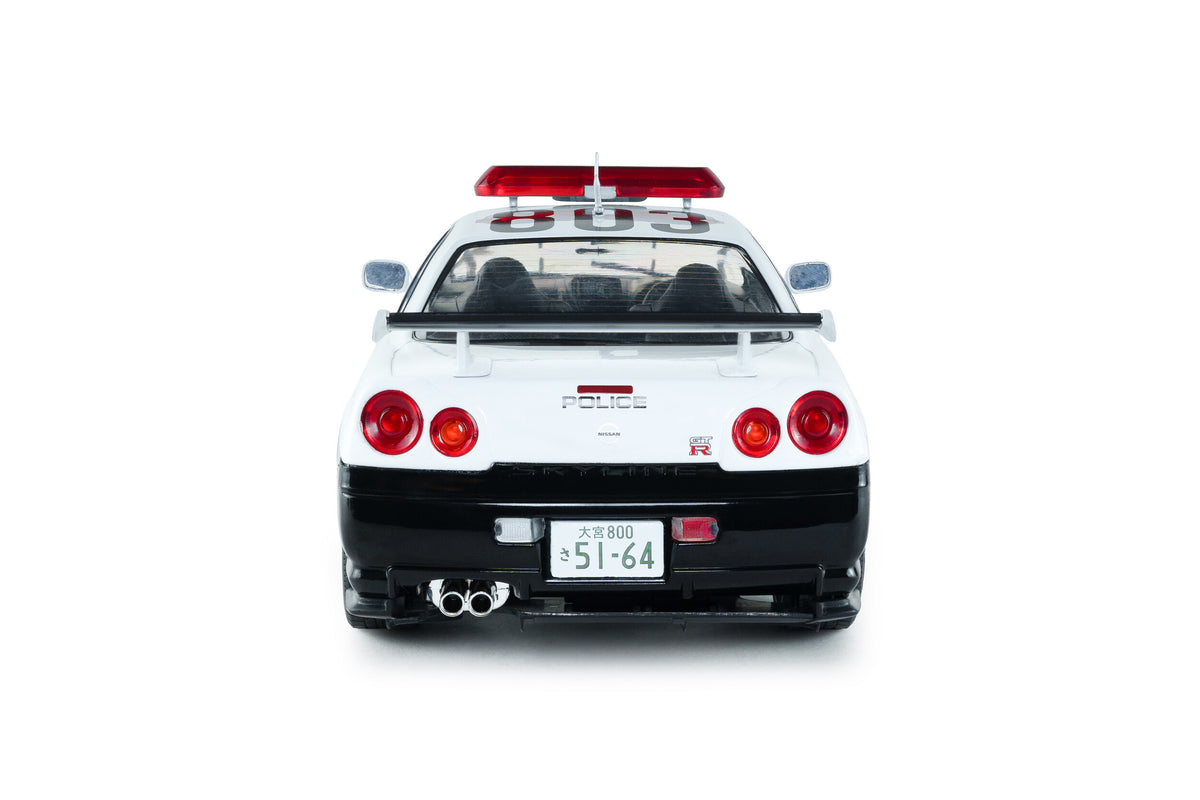 Solido 1:18 1999 Nissan Skyline GT-R (R34) – Japanese Police – White/Black – S1804317