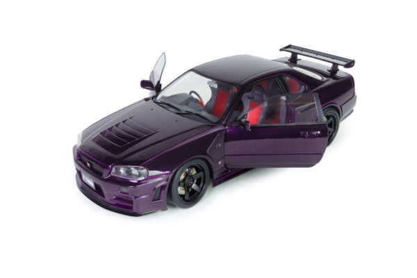 Solido 1:18 Nissan Skyline GT-R (BNR34) Z-Tune 1999 – Violet Midnight Purple – S1804311