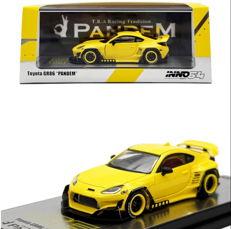 INNO64 1/64 TOYOTA GR86 "PANDEM" Yellow IN64-GR86P-YELLOW
