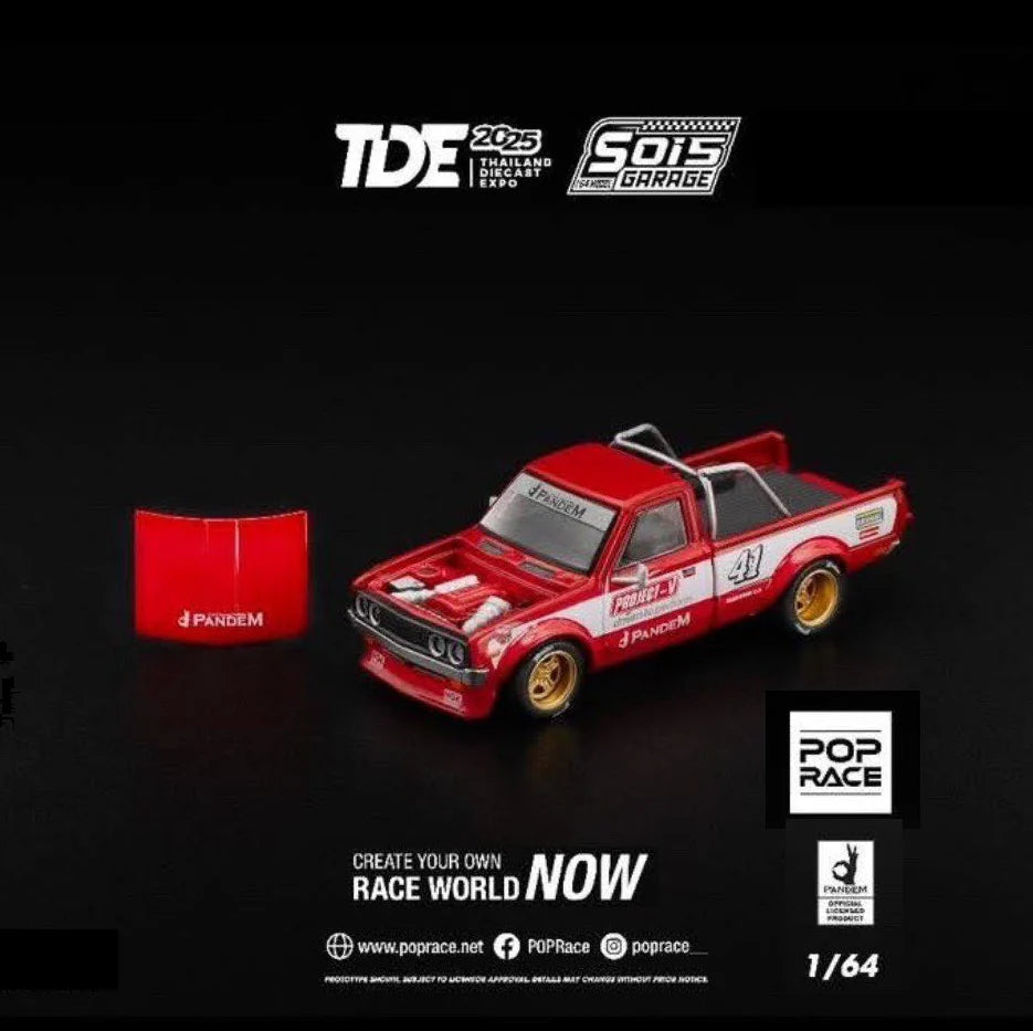 POPRACE- Pandem Datsun 620 RED TDE 2025 Exclusive Event Model PR640283