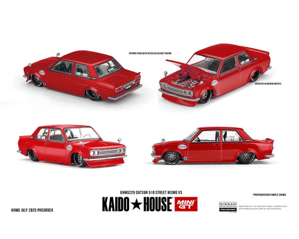 Kaido House x Mini GT - Datsun 510 Street Nismo V3 – Red KHMG229