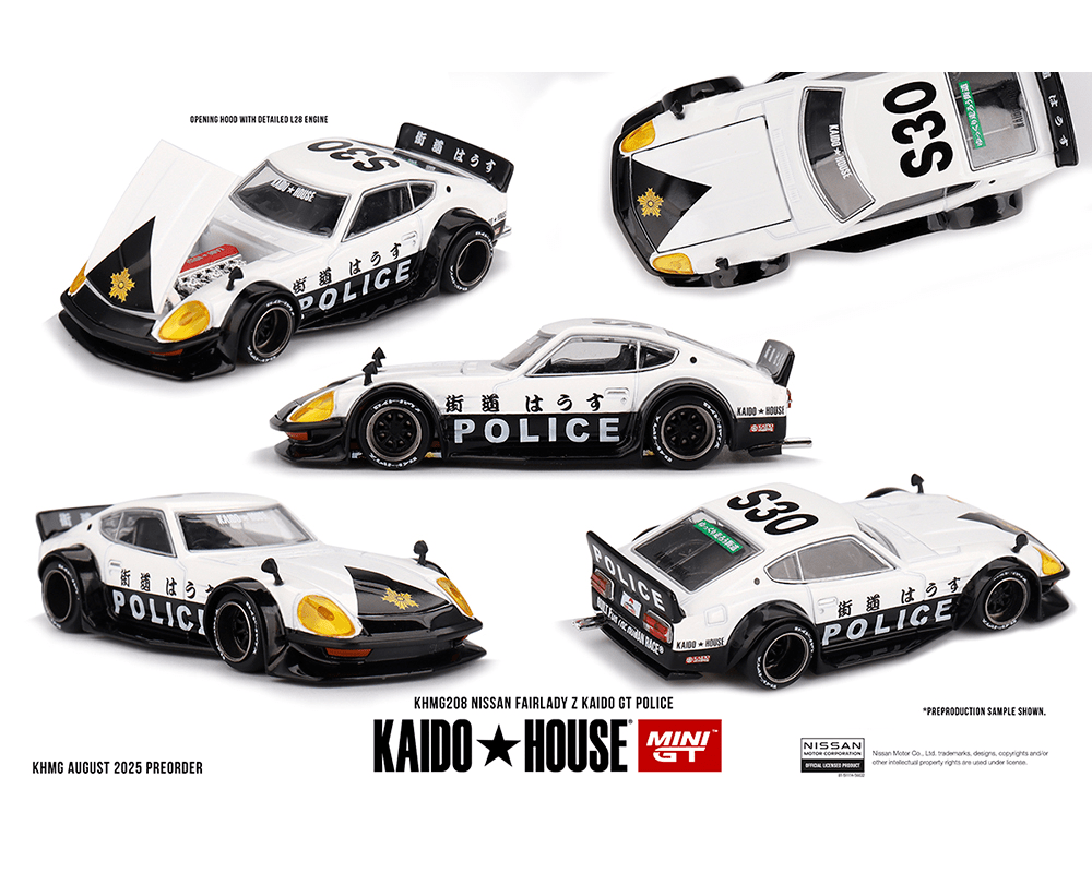 Kaido House x Mini GT - Nissan Fairlady Z Kaido GT Police KHMG208