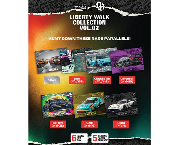 Tarmac Cards - Liberty Walk Collectible Trading Cards Volume 2 - Booster Box (6 Packs)