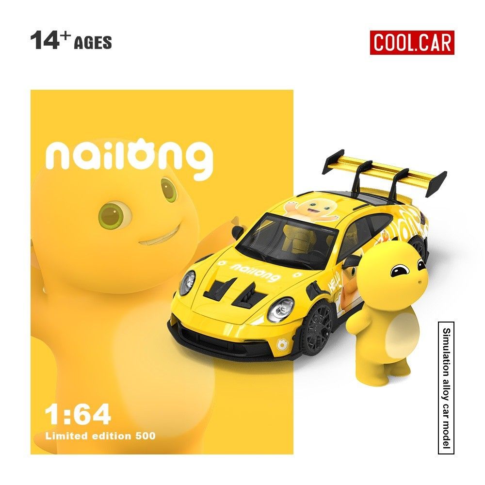 CoolCar 1:64- Porsche 992 GT3 RS w/Figurine- Milk Dragon CC644642-1