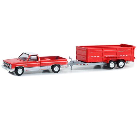 1983 Chevrolet Scottsdale K20 with Double-Axle Dump Trailer (Weathered) "Hitch and tow"
