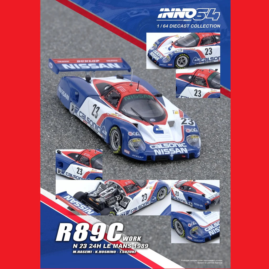 (PRE-ORDER 2025) INNO64 1/64 R89C LE MANS 1989 No23 Masahiro Hasemi / Kazuyoshi Hoshino / Toshio Suzuki IN64-R89C-89LM23